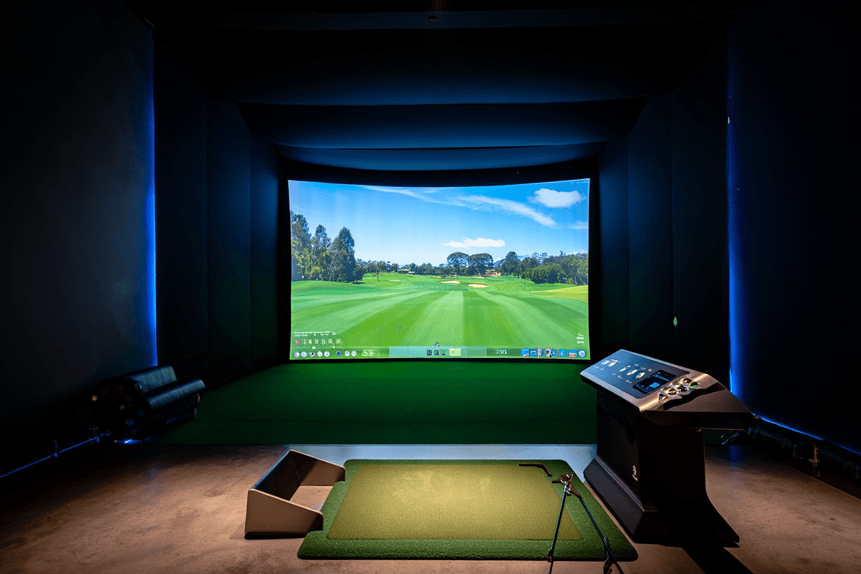 Golf simulator rental setup