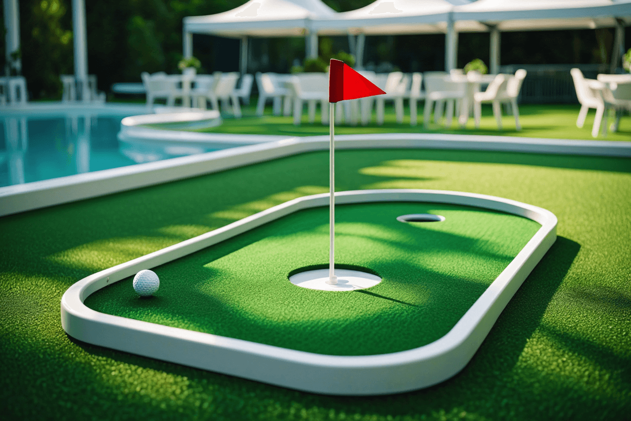 Portable mini golf course for rent
